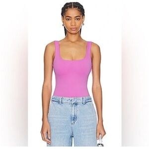 Good American Modern Scuba Tank Top Bodysuit Purple Size M